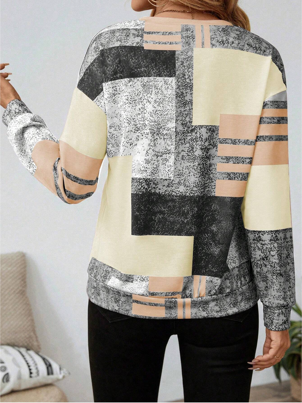 Women's Chic Patchwork Blouse