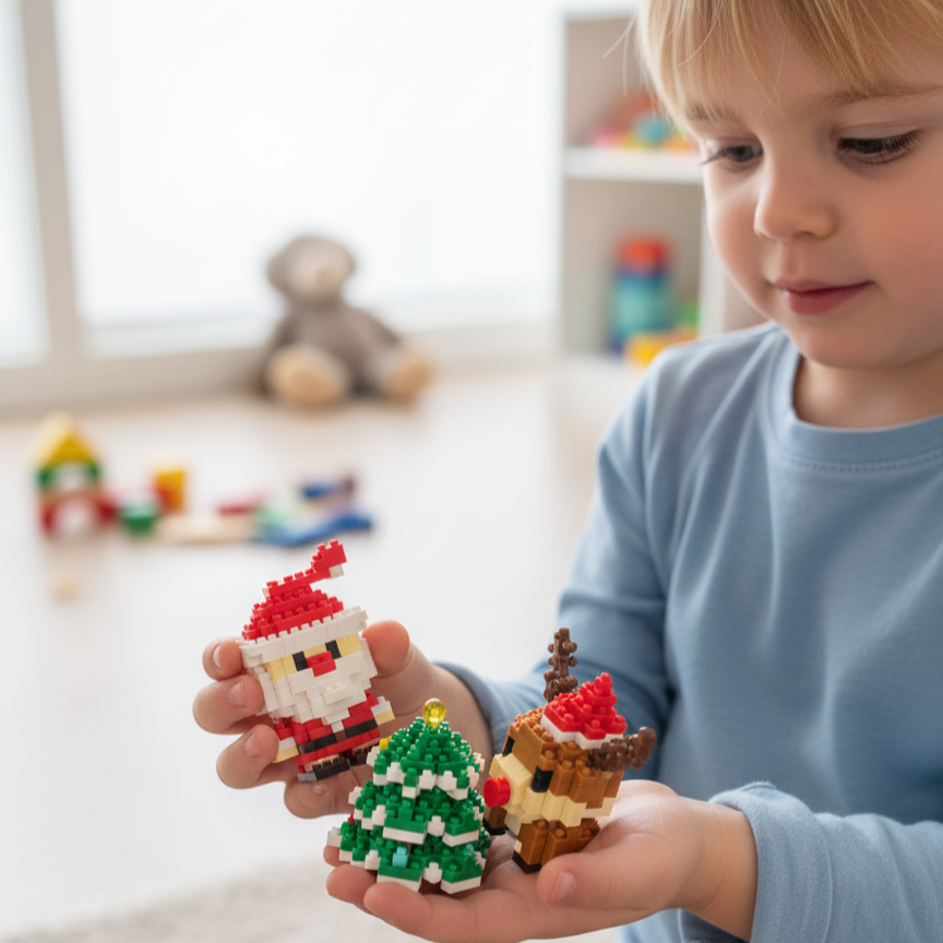 Festive Building Block Figures for Holiday Family Fun