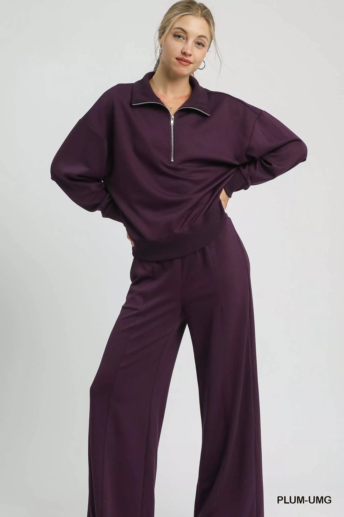 Casual Cozy Half Zip Pullover Sweatshirt