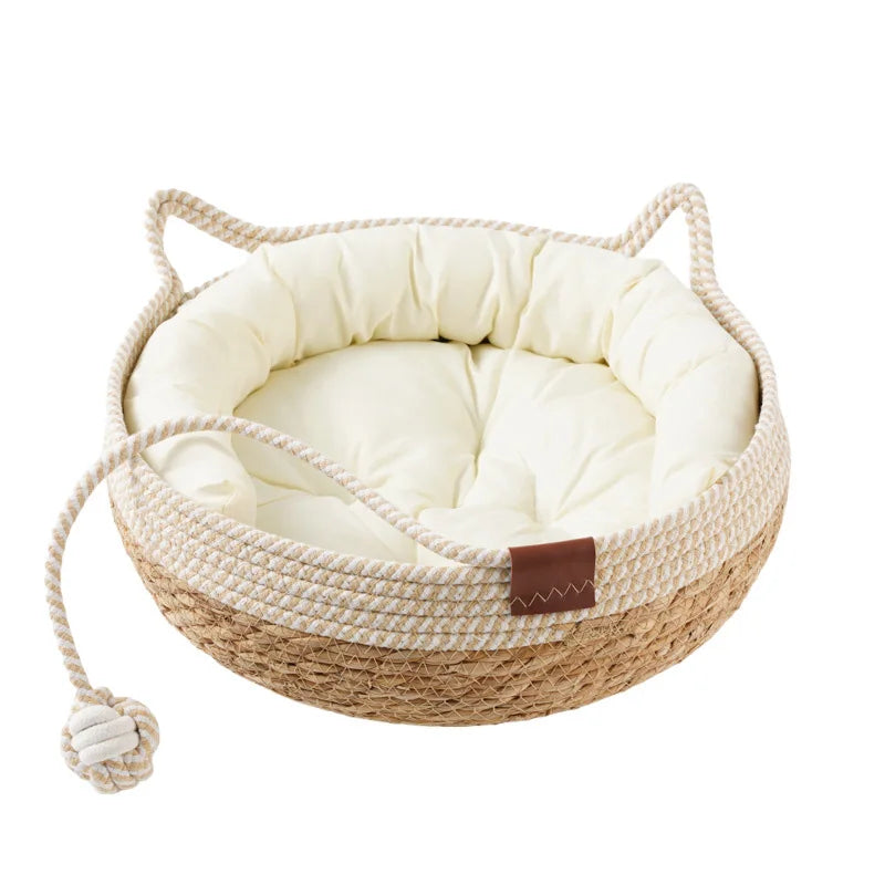 PurrNest - Ultimate Cozy Cat Bed for Year-Round Comfort
