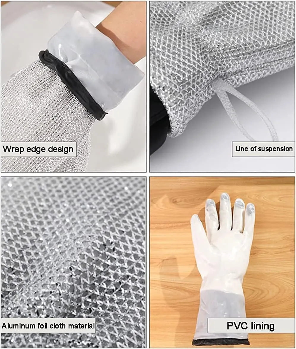 CleanGuard™ - Waterproof Aluminum Dishwashing Gloves
