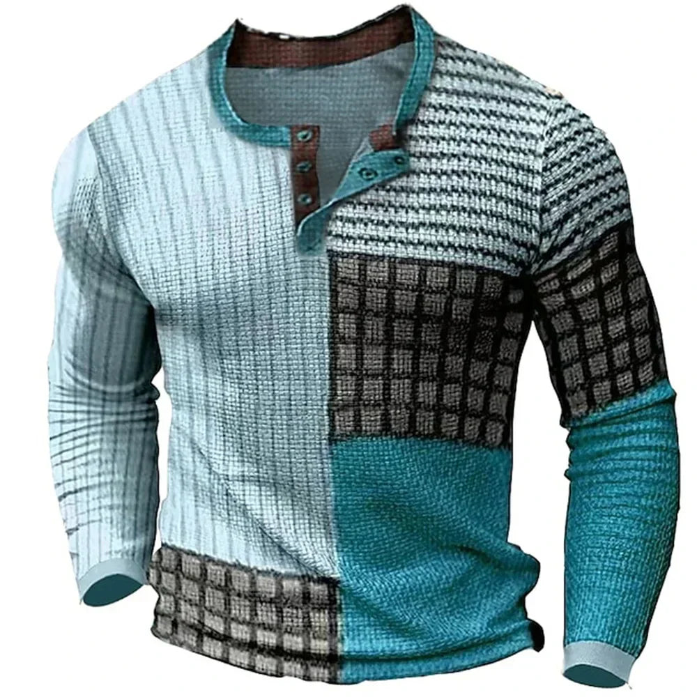 Multicolor Cashmere Crew Neck Sweater for Men