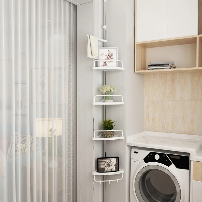 Adjustable Corner Shelf for Bathroom Storage and Organization