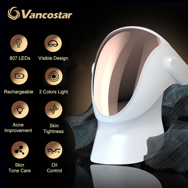 LumaGlow™ LED Light Therapy Anti-Aging Mask