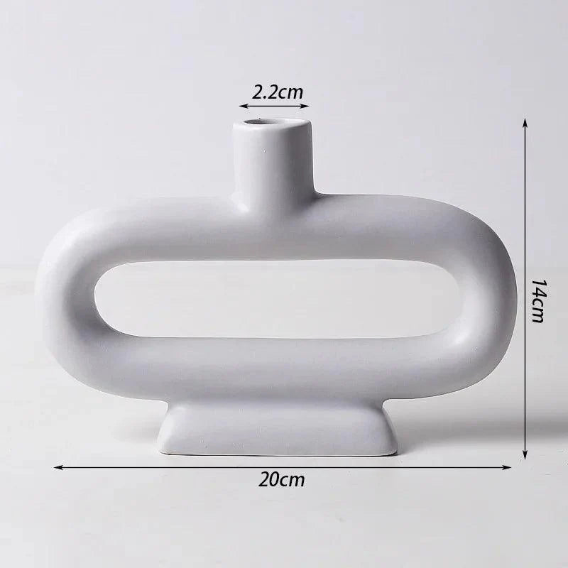 Minimalist Scandinavian Iron and Glass Candle Holder Vase