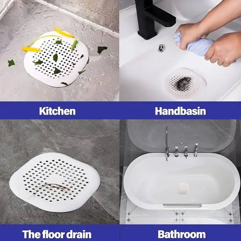 AquaFlow™ - Silicone Square Shower Drain Covers Set