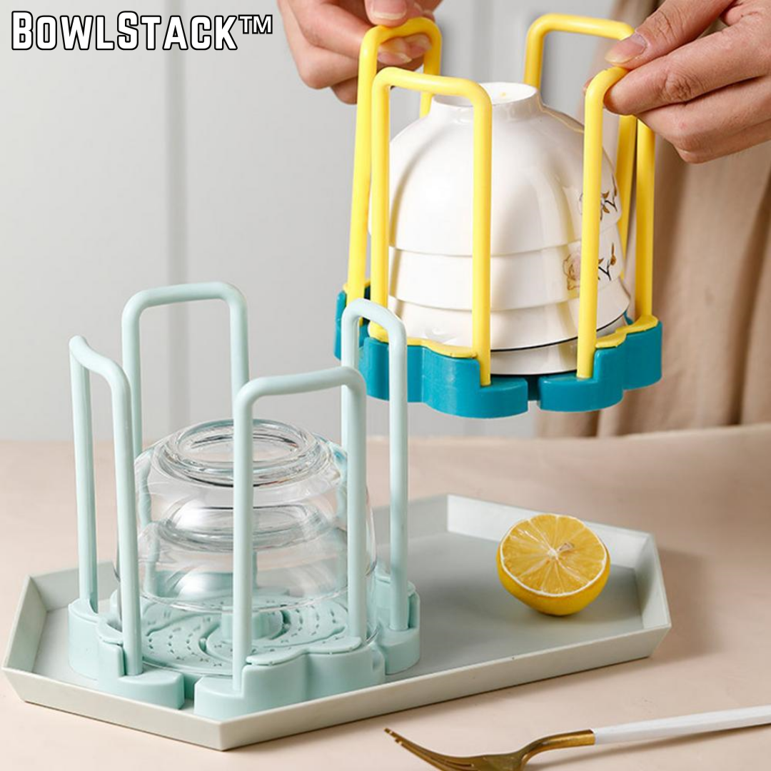 BowlStack™ - Space-Saving Retractable Kitchen Bowl Holder