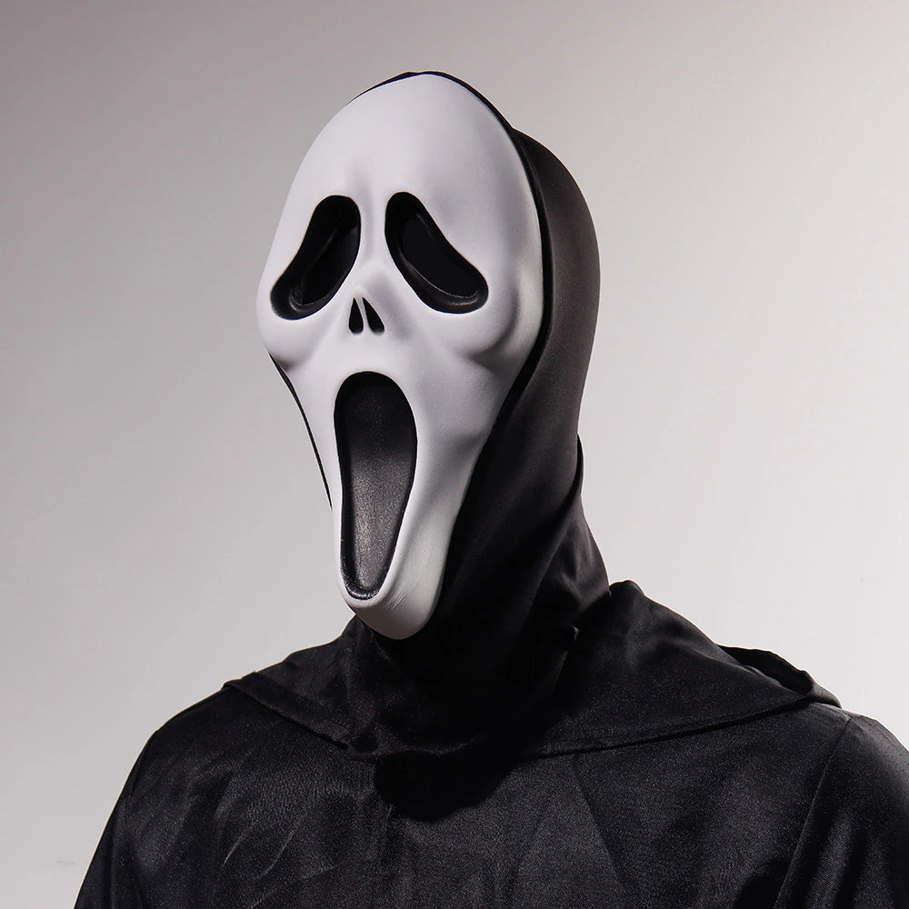 Iconic Ghost Face Horror Mask for Halloween Costume