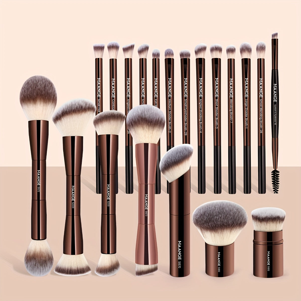 GlowArt™ Kabuki Makeup Brush Set for Flawless Application