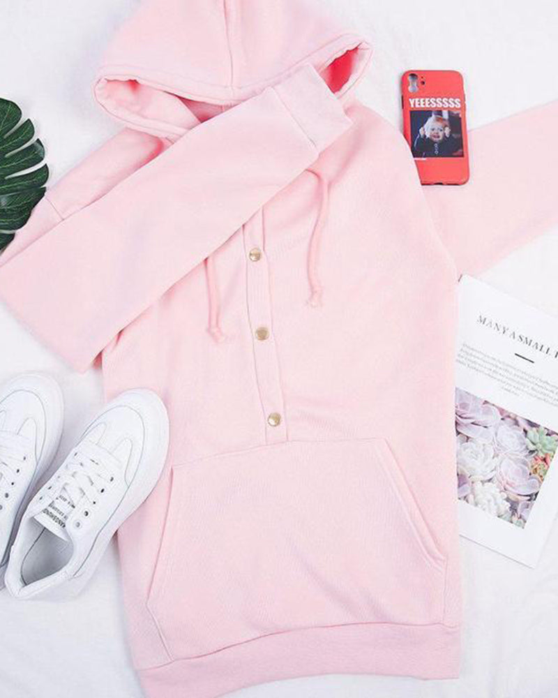 Cozy Pink Women's Hoodie with Kangaroo Pockets