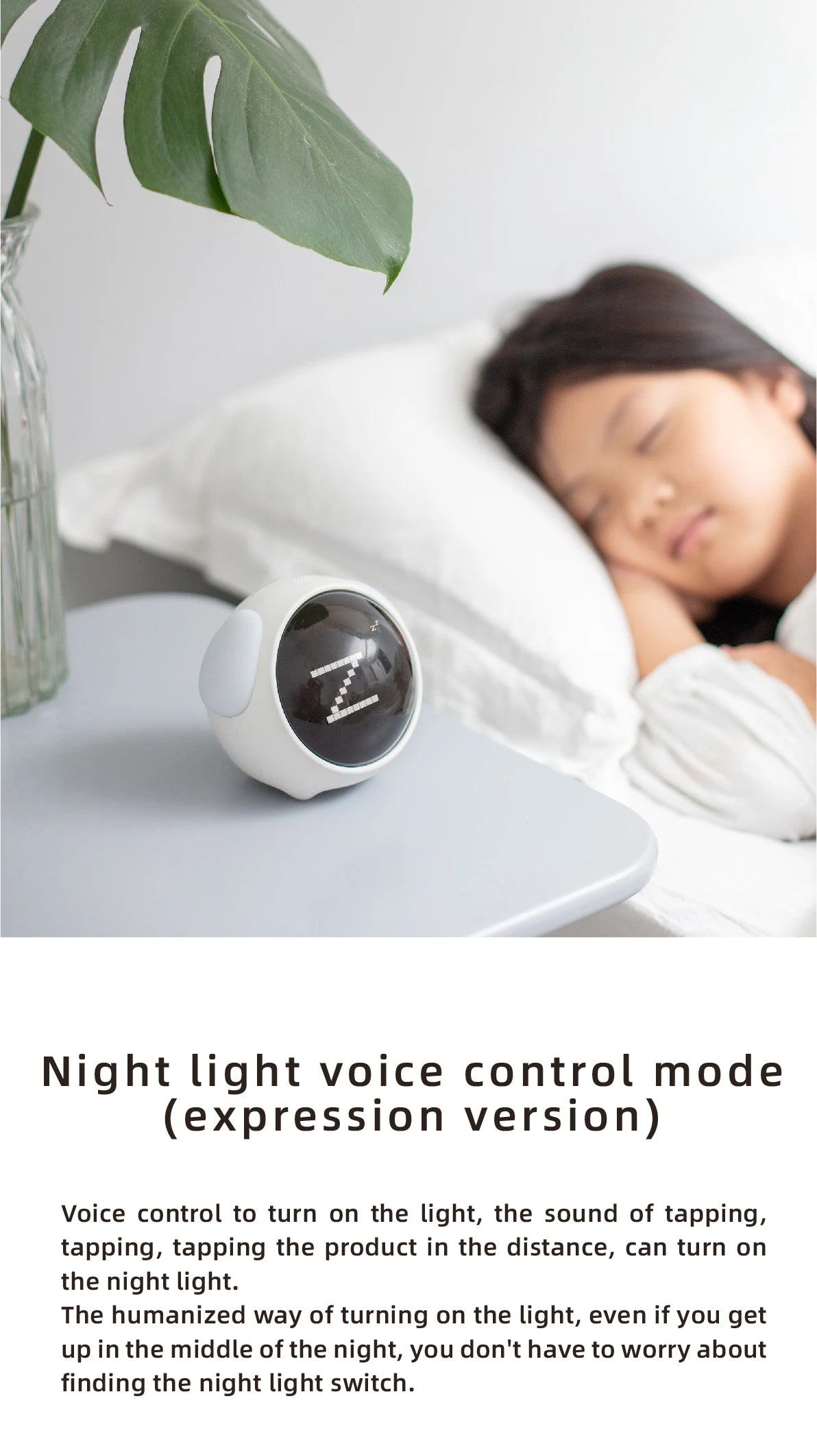 Kawaii Cute LED Alarm Clock with Night Light for Kids