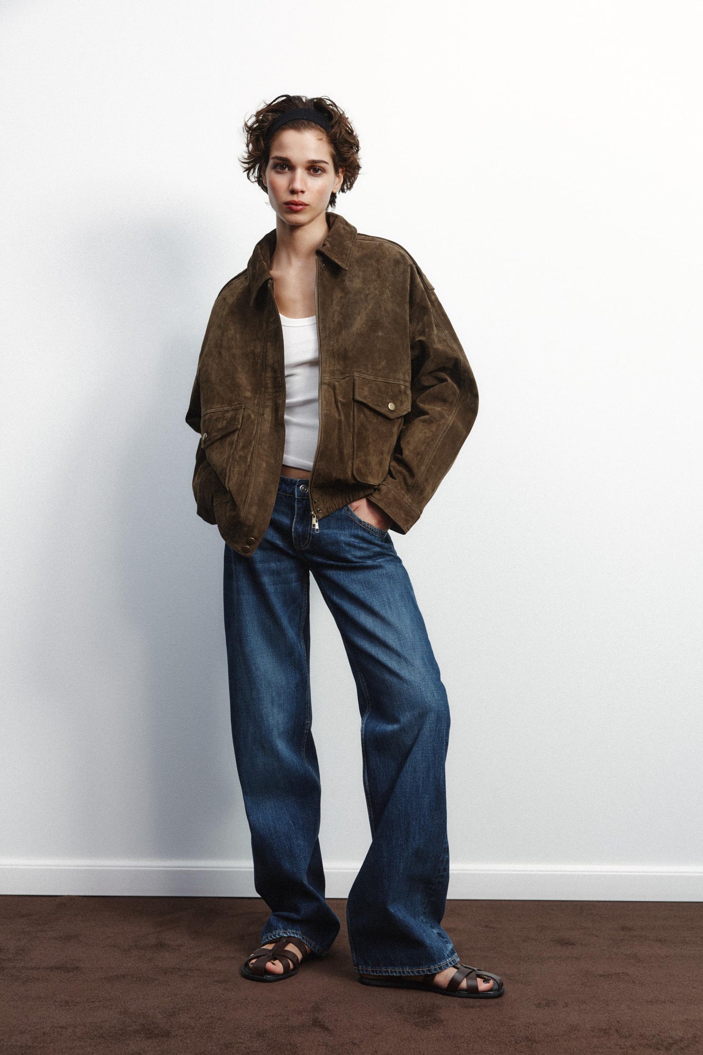Classic Suede Bomber Jacket