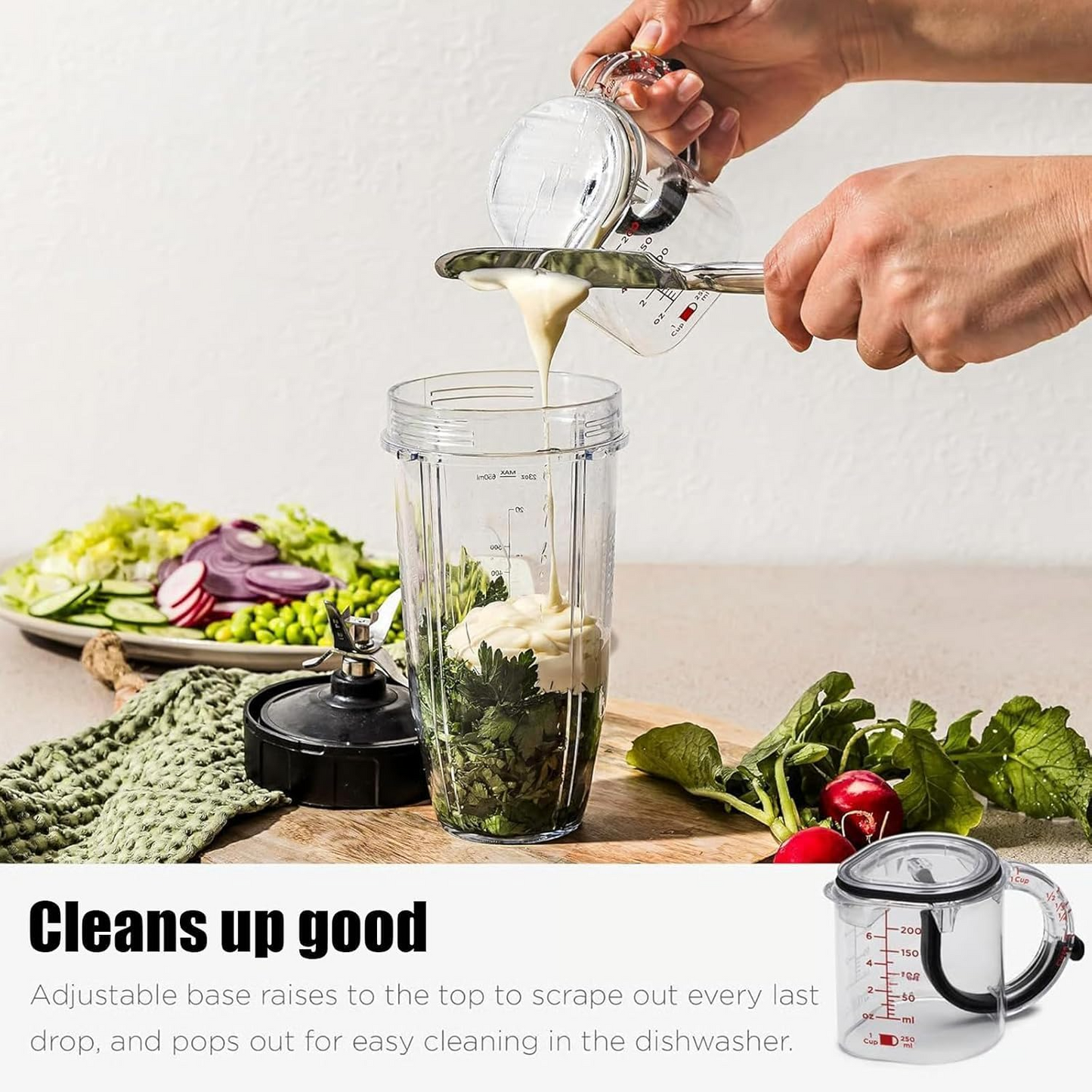 SmartMeasure™ - 4-in-1 Adjustable Measuring Cup for Easy Cooking