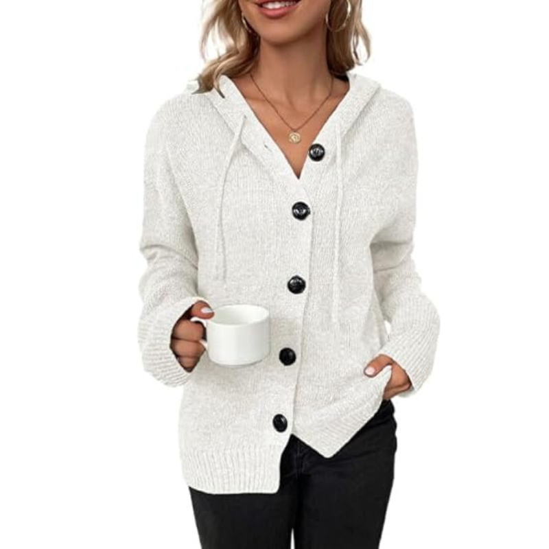 Cozy Knitted Button-Down Cardigan for Women
