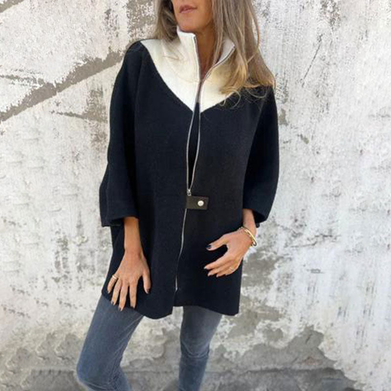 Chic Bicolor Long Jacket for Elegant Layers