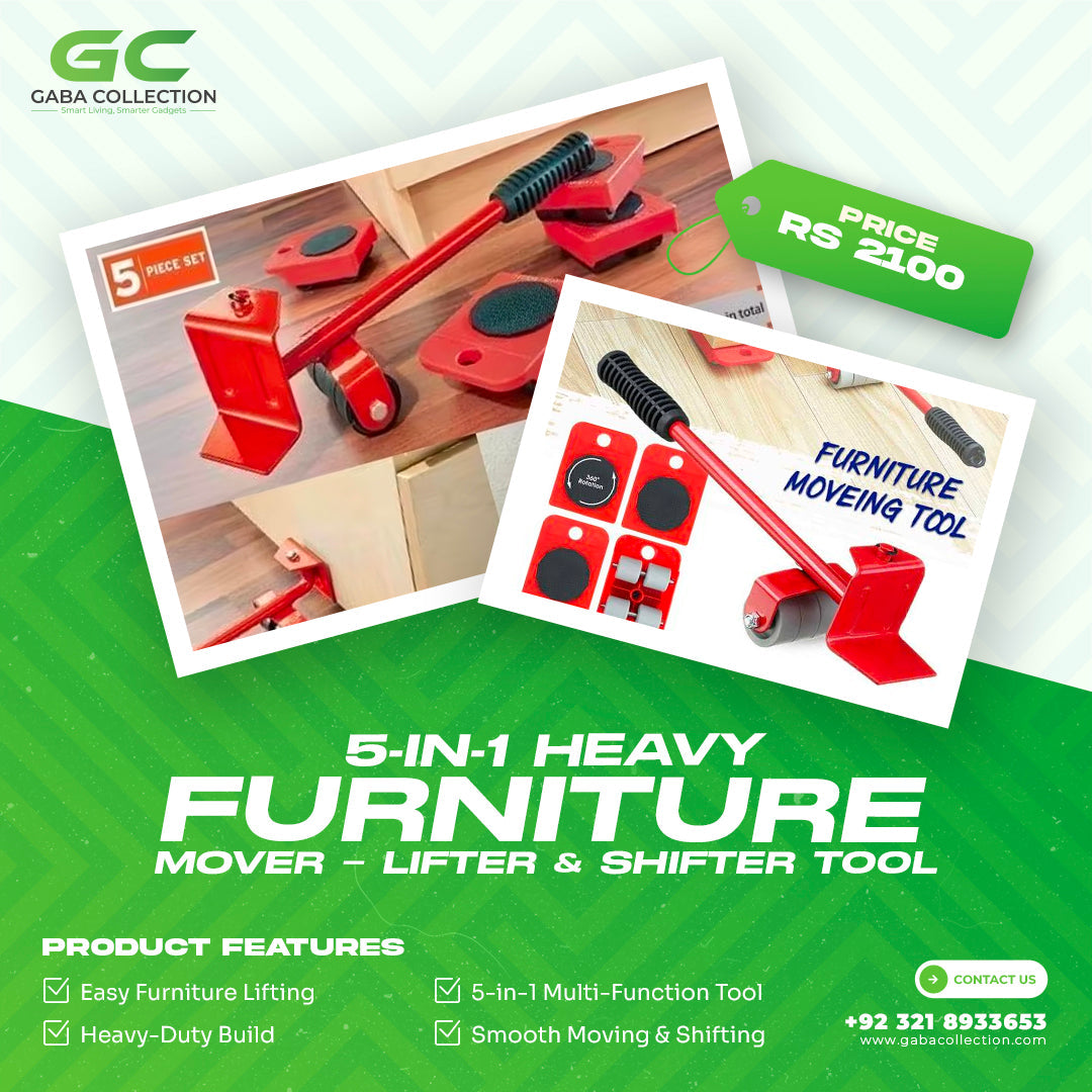 MoveEase™ 5-in-1 Heavy Furniture Mover Lifter & Shifter Tool