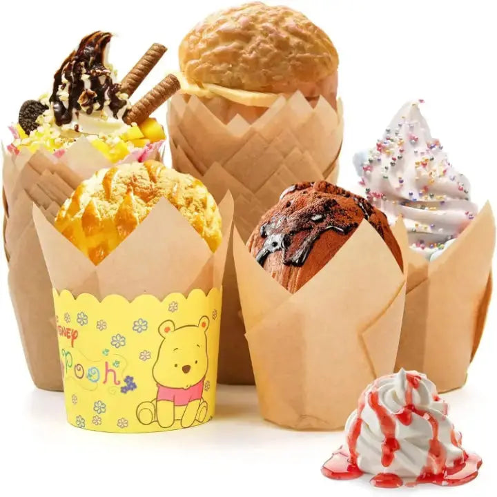 BakeBliss™ - Tulip-Shaped Baking Cups for Elegant Treats