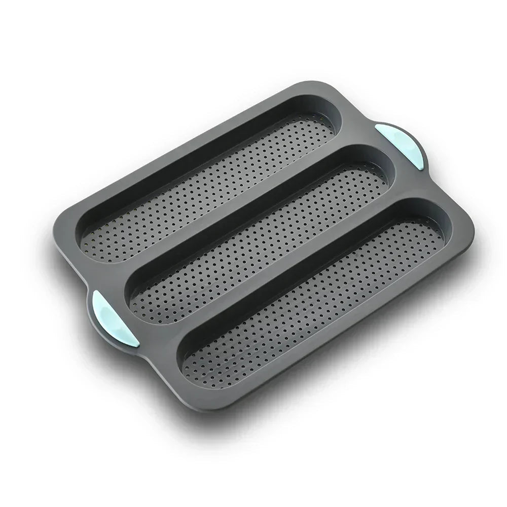 CrustyBake™ - Non-Stick Silicone Baguette Baking Mold for Perfect Loaves