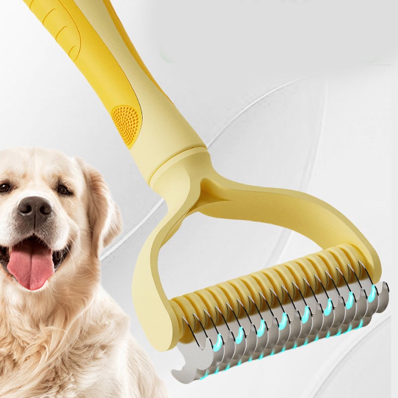 Durable Stainless Steel Detangling and Fur Care Comb