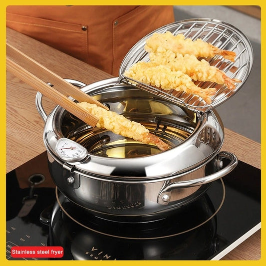 CrispEase™ - Stainless Steel Deep Fryer for Perfect Crispy Fries