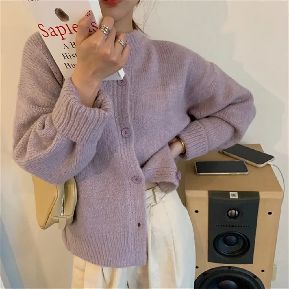 Cozy Casual Knit Cardigan Sweater