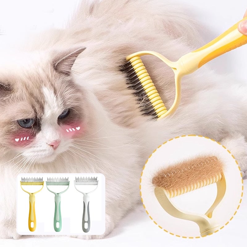 Durable Stainless Steel Detangling and Fur Care Comb