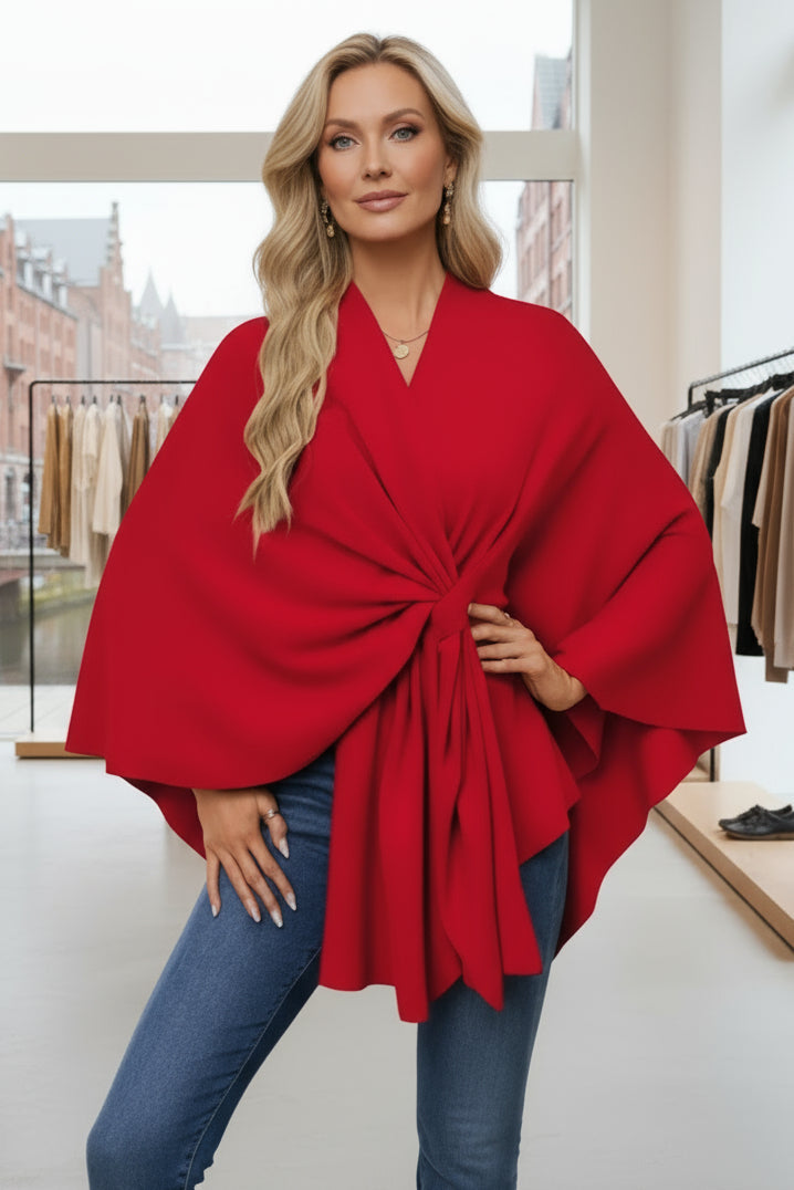 Elegant Knit Poncho Wrap for Cozy Style