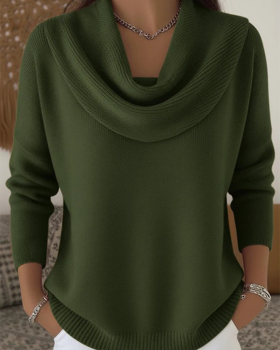 Ruffled Neck Sweater