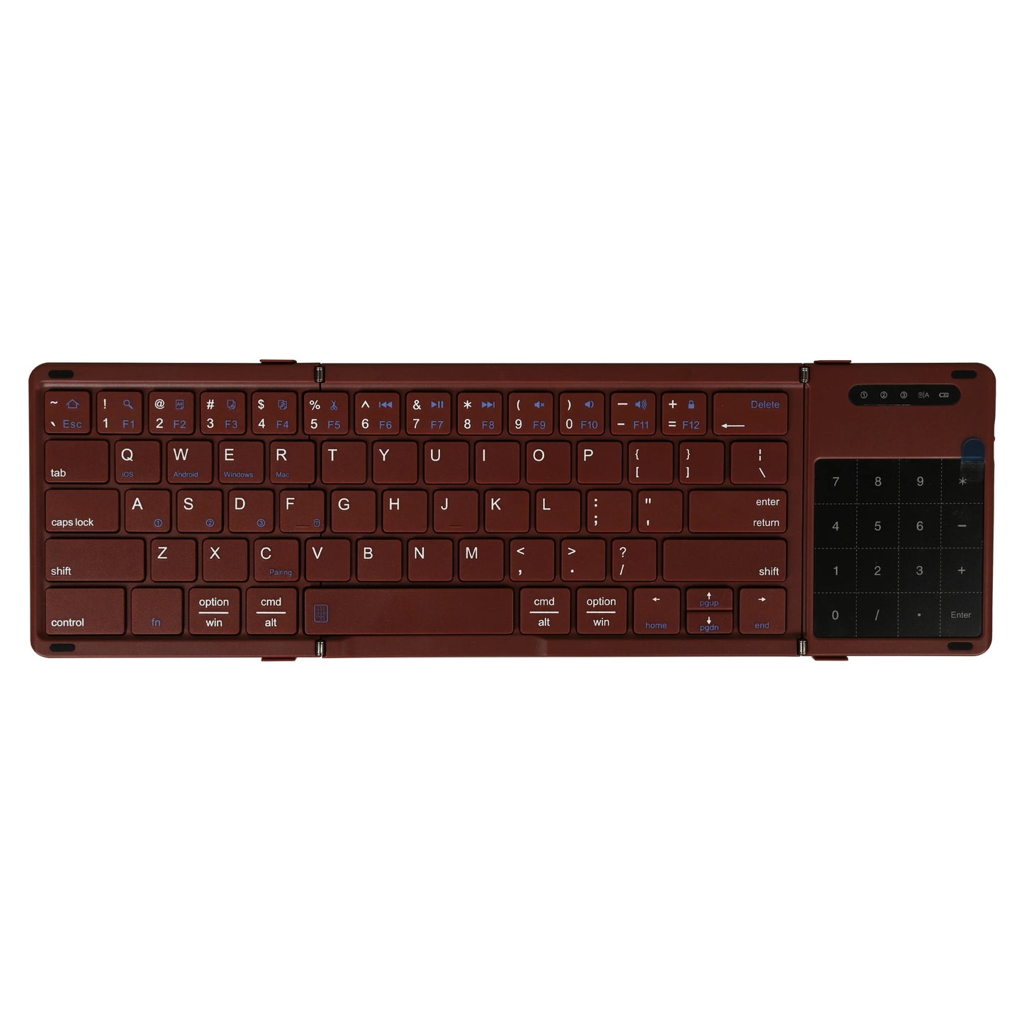 Slim Portable Tri-Fold Bluetooth Wireless Keyboard