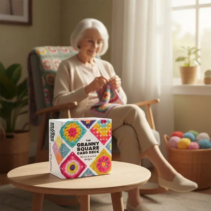 CozyNest™ - Colorful Granny Square Crochet Pattern Cards