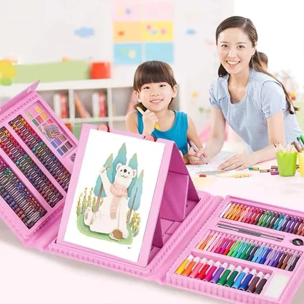 CreativeJoy™ - 6-in-1 Art Set with Painting Tools & Vibrant Colors