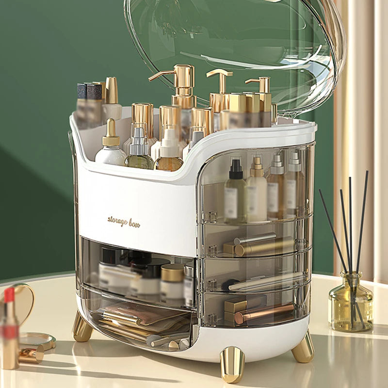 GlamEase™ Clear Cosmetic Organizer Box