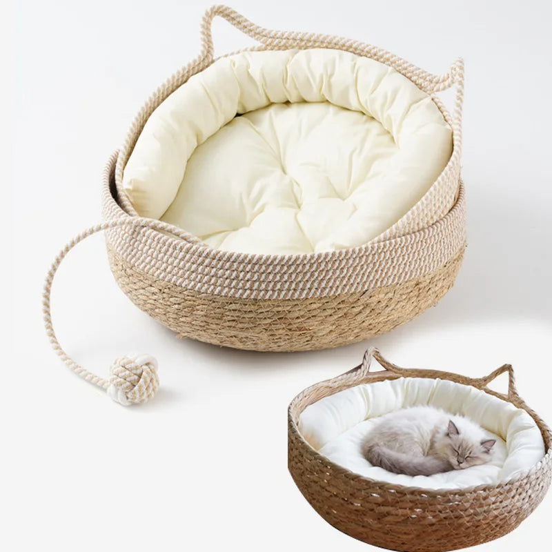 PurrNest - Ultimate Cozy Cat Bed for Year-Round Comfort