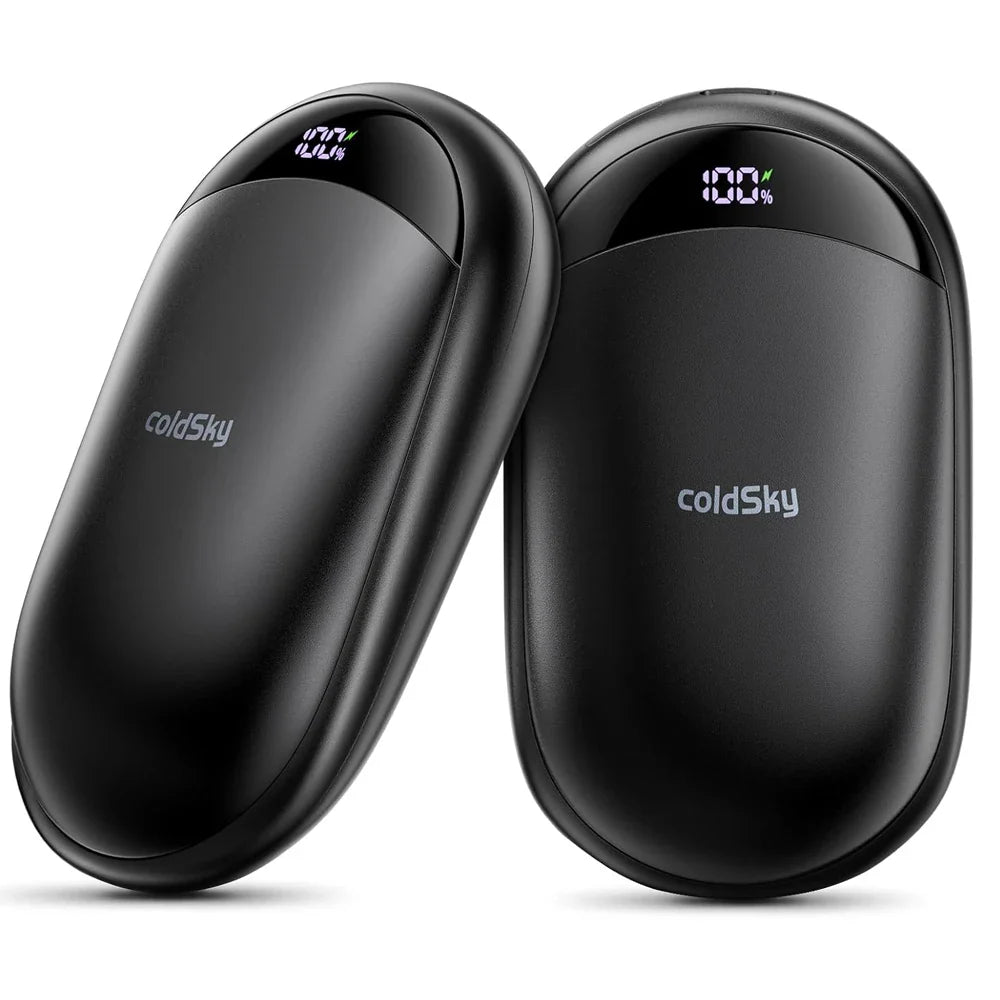 coldSky™ 2-in-1 Rechargeable Magnetic Hand Warmers with Digital Display