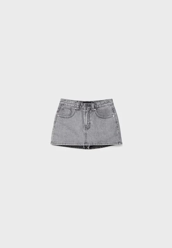 Casual Denim Mini Skort for Everyday Style