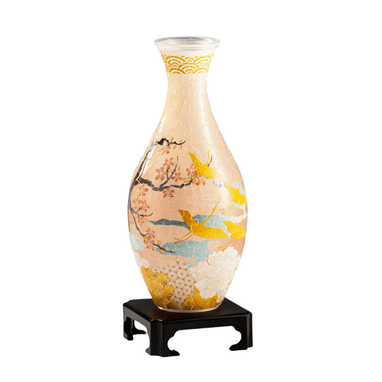 3D Floral Jigsaw Puzzle Vase Decor