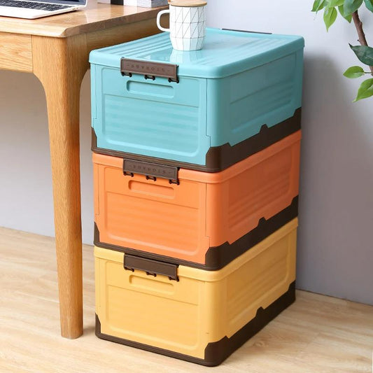 Foldable Storage Organizer Box with Lid for Home and Closet