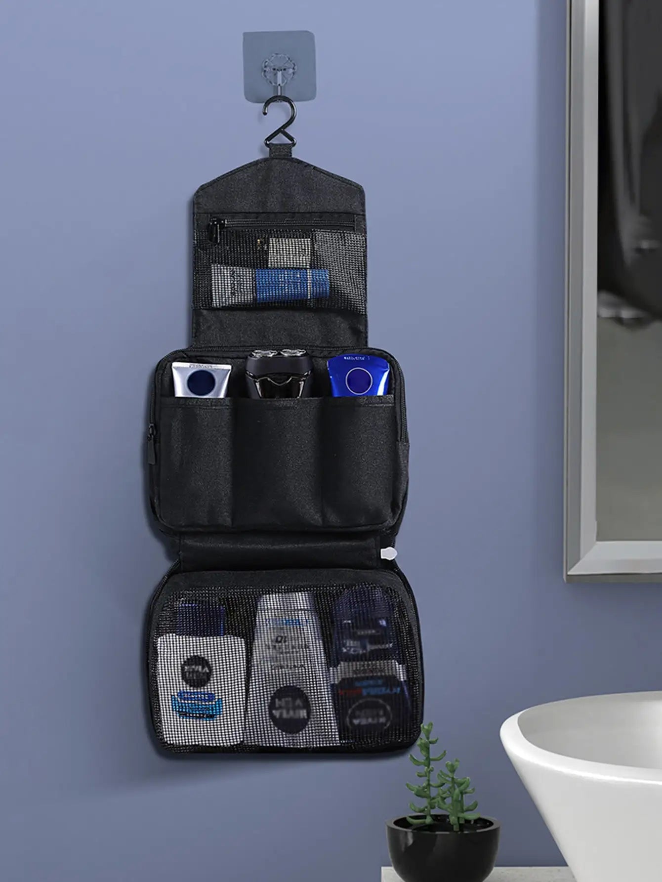 DryNexa™ TravelCube Foldable Toiletry Bag with Wet-Dry Separation
