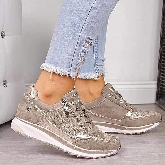 Comfortable Orthopedic Zip-Up Sneakers