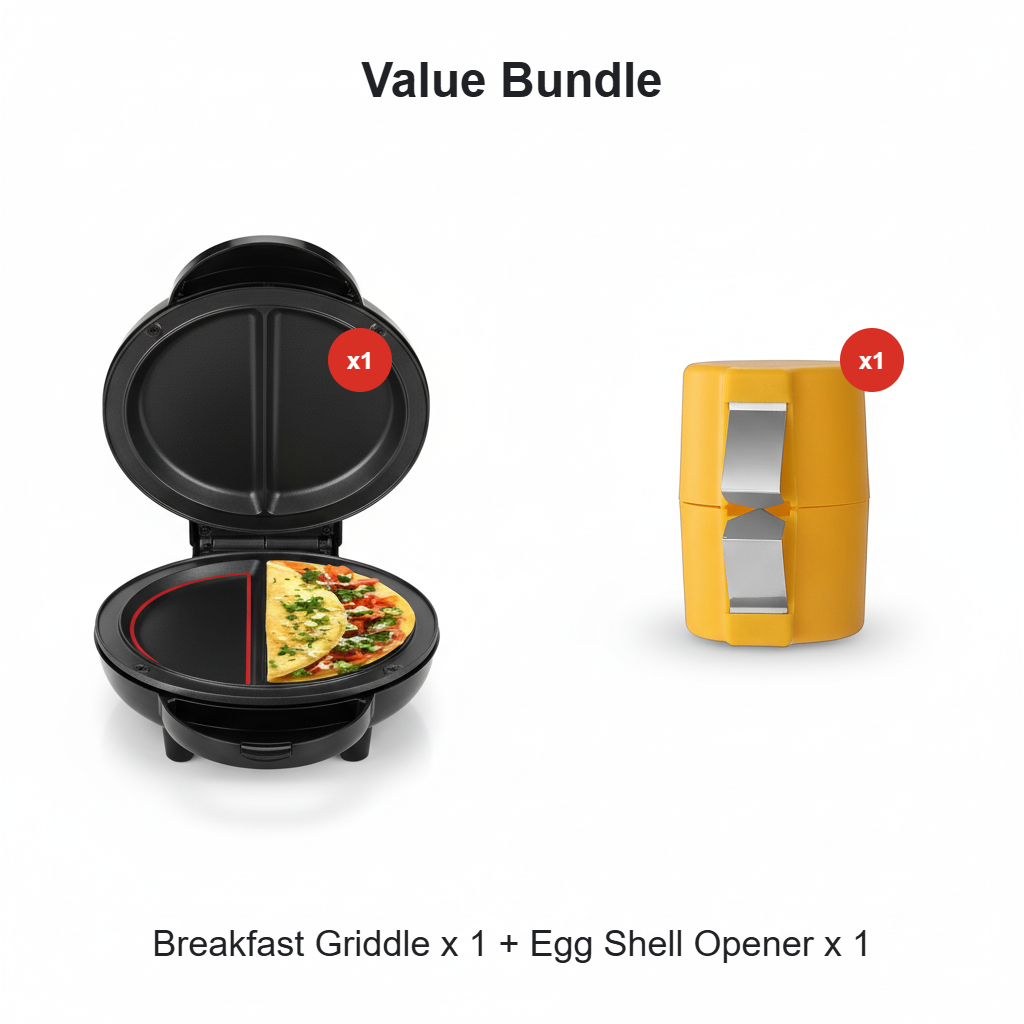 CookEase™ - Electric Nonstick Breakfast Griddle