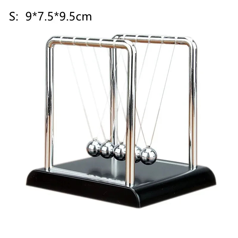 Kinetic Newton Pendulum Balance Balls Steel & Wood Home Decor