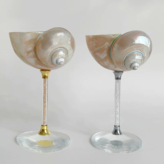 Elegant Ocean-Inspired Cocktail Glass