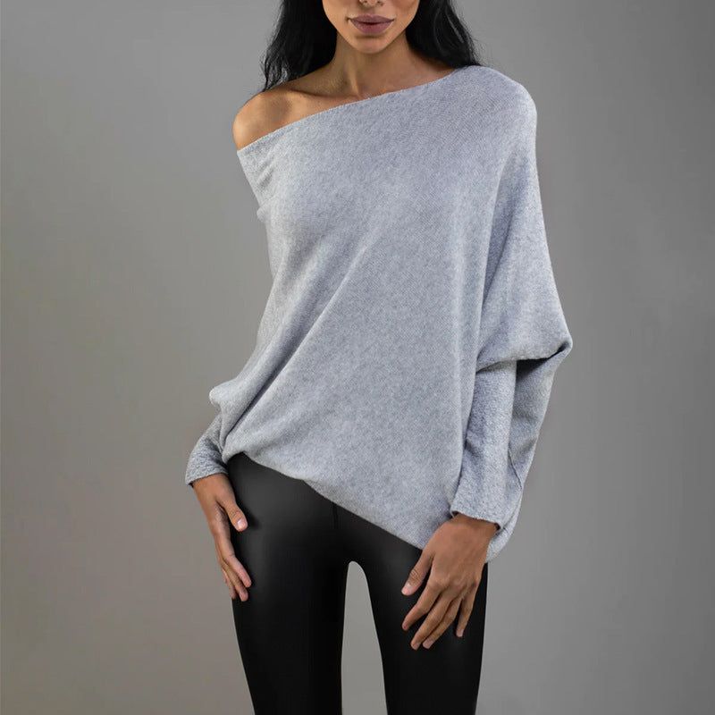 Cozy Oversized Off-Shoulder Knit Sweater