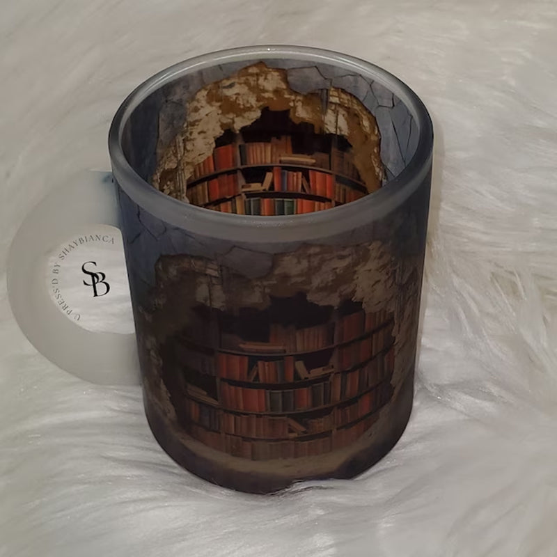 Ceramic 3D Bookshelf Mug for Book Lovers