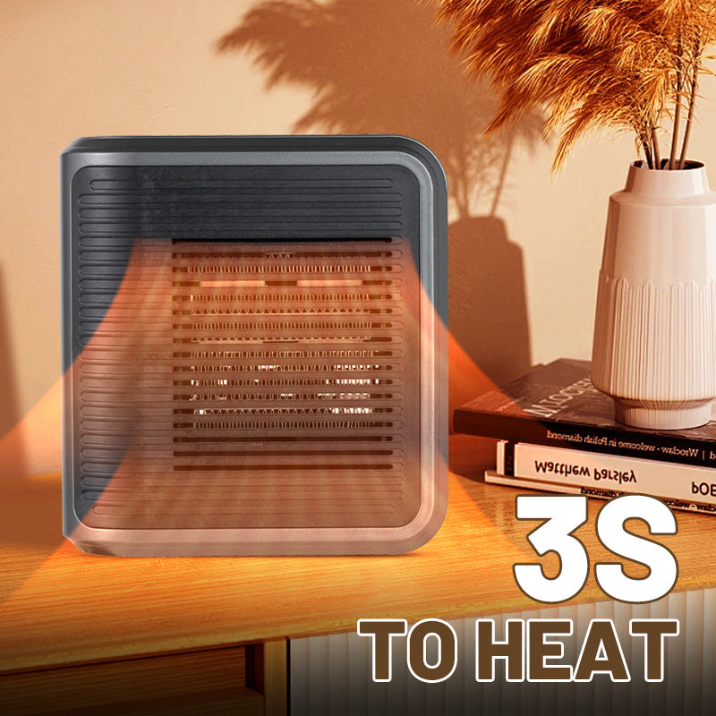 Compact 800W Wall Heater with Adjustable Thermostat and Timer