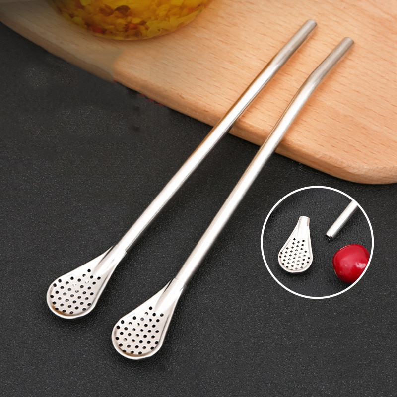 SipSpoon™ - 2-in-1 Drinking Straw and Spoon Combo