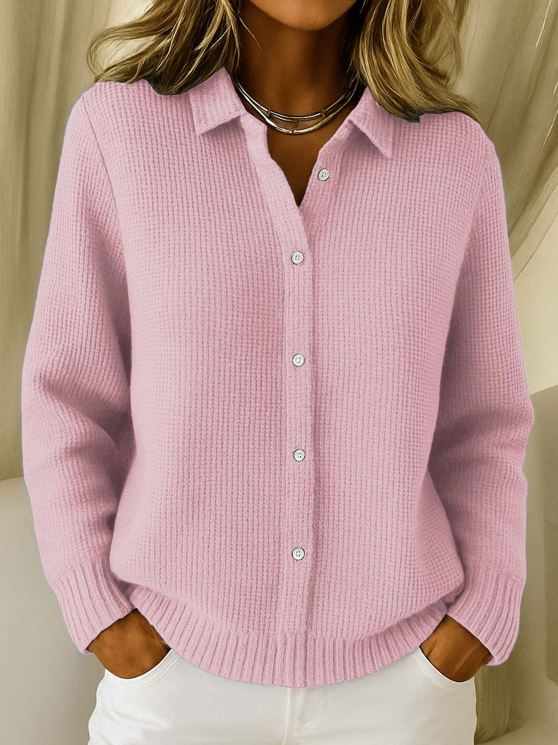 Soft Ribbed Knit Blouse