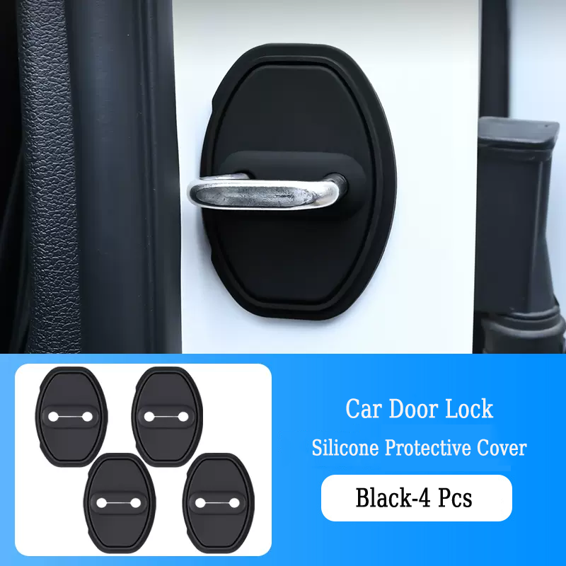 Silicone Car Door Lock Covers - Protective Key Guard Set