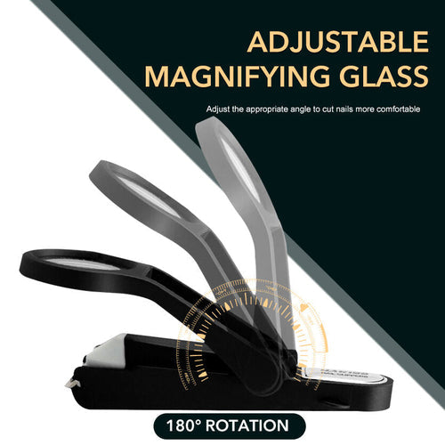 Compact Magnifying Glass Nail Cutter for Precision Grooming