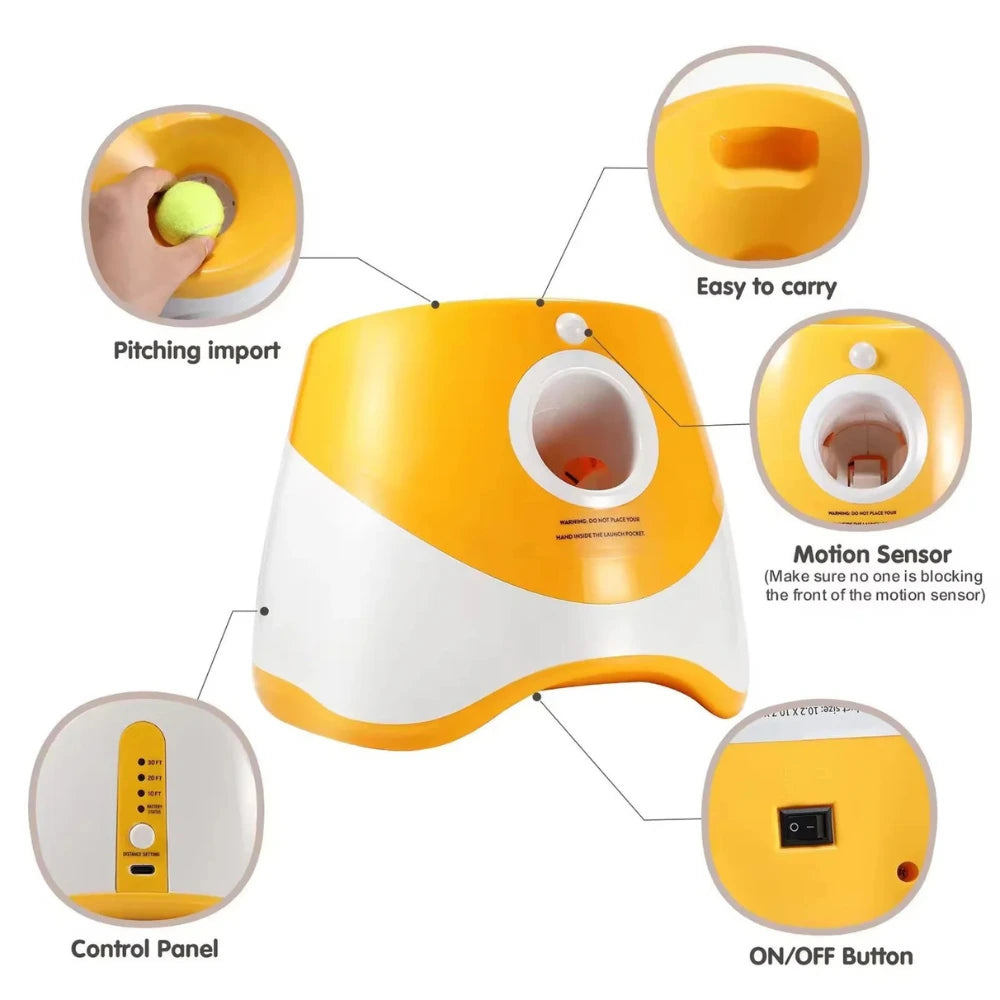 FetchPro™ - Automatic Dog Ball Launcher for Active Playtime